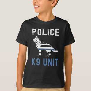 Camiseta Unidade K9 da Polícia de German shepherd K9, Linha