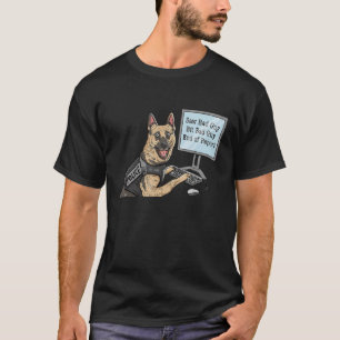Camiseta Unidade K9 da Polícia viu Cara ruim Cara Design ru