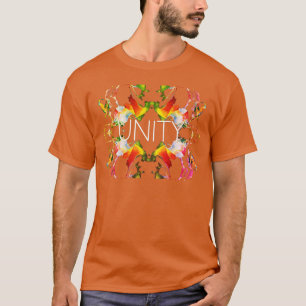 Camiseta "Unidade" Mandala Red Yellow White Design