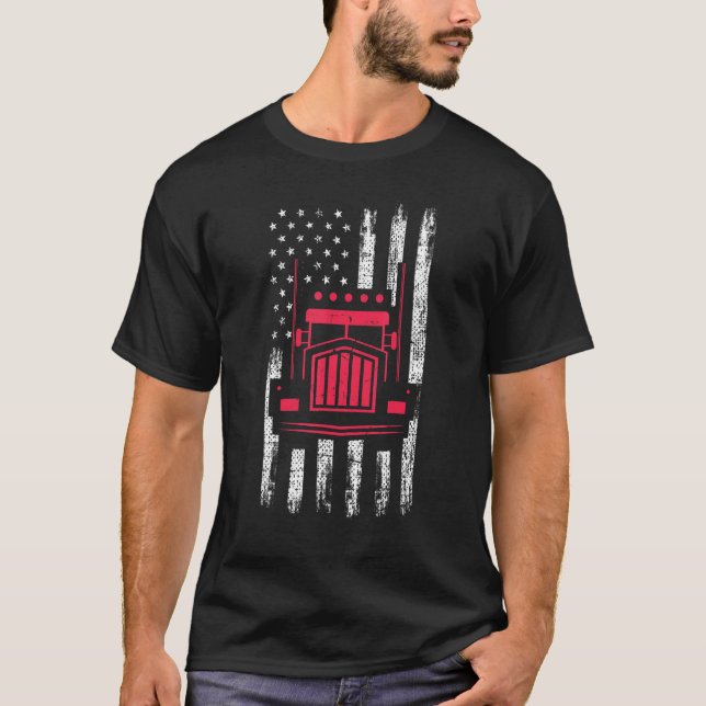 Camiseta Unidade Mecânica Semi Caminhão Red Flag Americana (Frente)