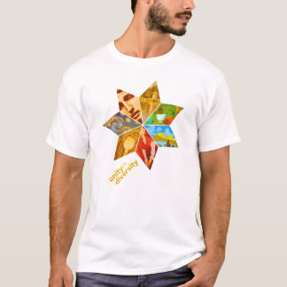 Camiseta Unidade no t-shirt da arte da diversidade