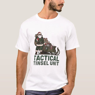 Camiseta Unidade Tático de Purpurina Humor de Feriado