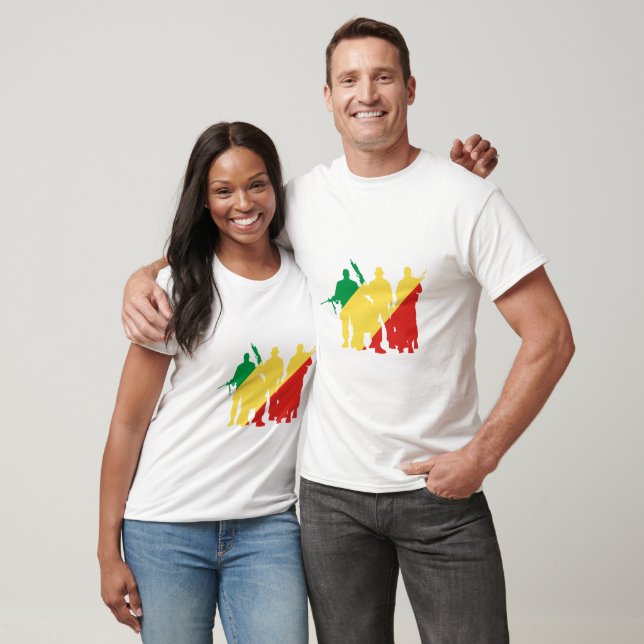 Camiseta Unidades Militares da República do Congo (Unissex)