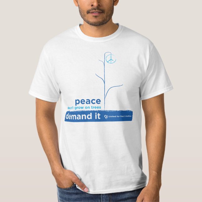 Camiseta Unido para a procura da paz a t-shirt (Frente)