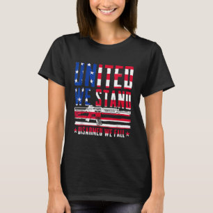 Camiseta unidos nós estamos desarmados nós caímos