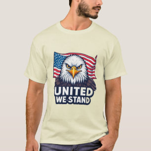 Camiseta Unidos Nós Estamos Design Patriótico dos EUA