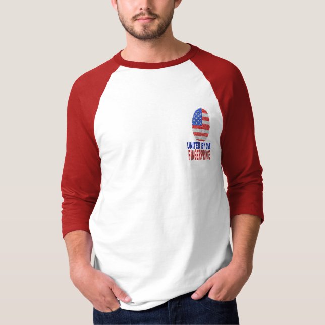 Camiseta Unidos por nossas impressões digitais (Frente)