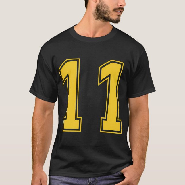 Camiseta Unifo Numerado Desportivo Júnior de Equipe 11 Amar (Frente)