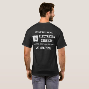 Camiseta Uniforme comercial de logotipo de serviço eletrôni
