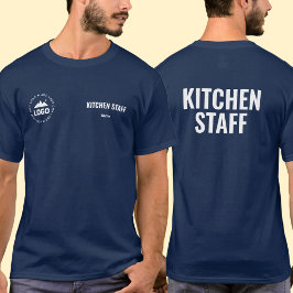 Camiseta Uniforme da Equipe de Cozinha com Nome e