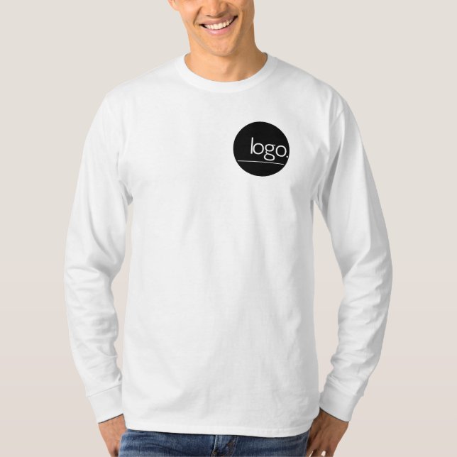 CAMISETA UNIFORME DE NEGÓCIOS BRANCOS DE LOGOTIPOS PROFISSI (Frente)