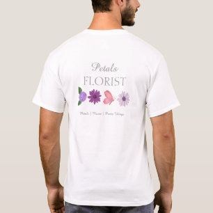 Camiseta Uniforme de Negócios de Florista de Boutique Moder