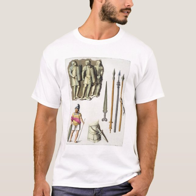 Camiseta Uniforme e armas dos legionaries romanos, 'do Le (Frente)