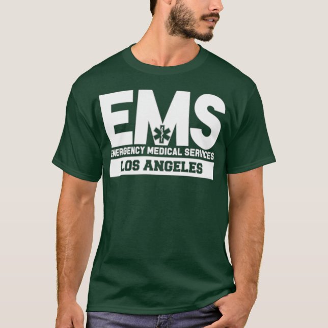 Camiseta Uniforme EMT paramédico de Los Angeles California (Frente)