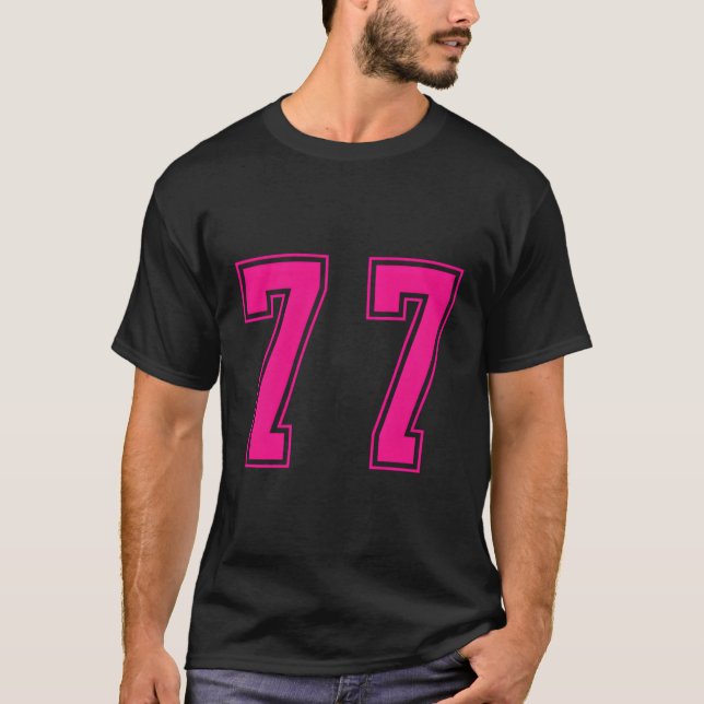 Camiseta Uniforme Numerada Desportiva Júnior do K Número 77 (Frente)