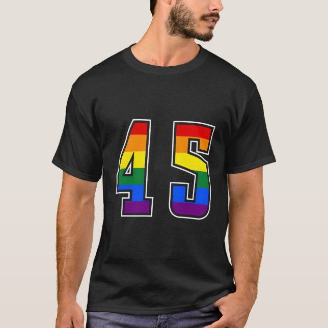 Camiseta Uniforme Numerada Numerada do Rainbow Número 45 Te (Frente)