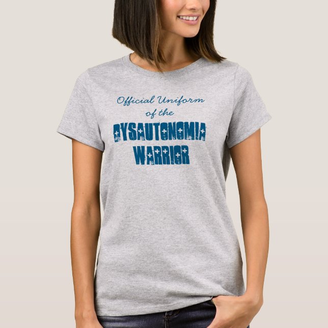 Camiseta Uniforme oficial do guerreiro de Dysautonomia (Frente)