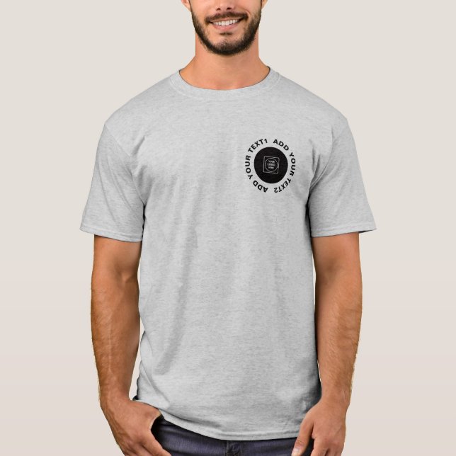 Camiseta Uniforme Pros Staff Logotipo Texto Escuro (Frente)
