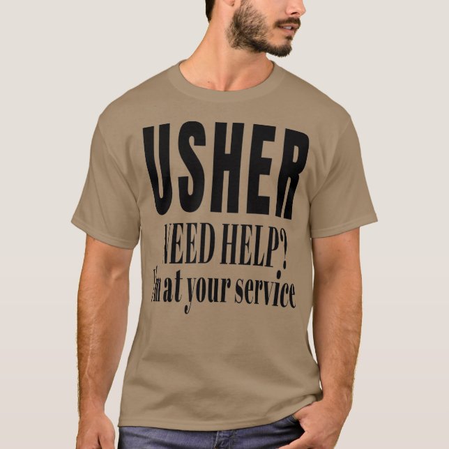 Camiseta Uniforme Usher para presentes da igreja cristã Hom (Frente)