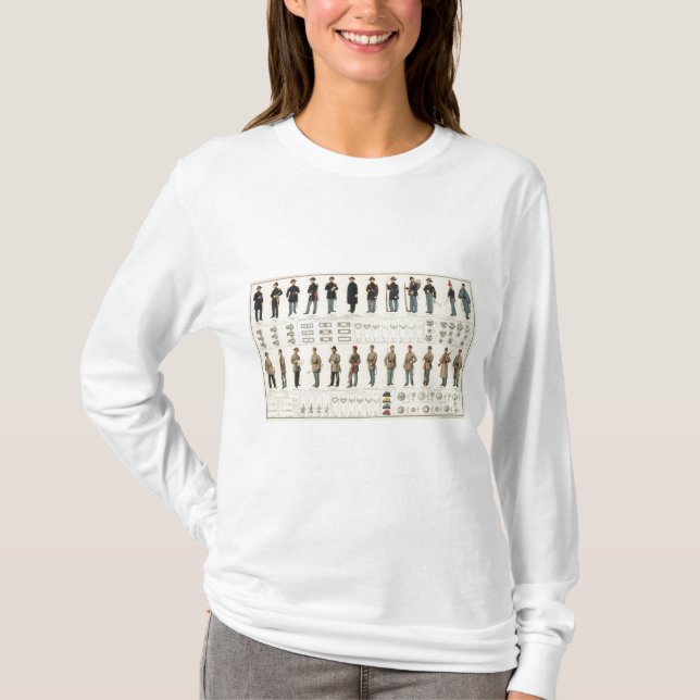 Camiseta Uniformes, E.U., exércitos do CS (Frente)