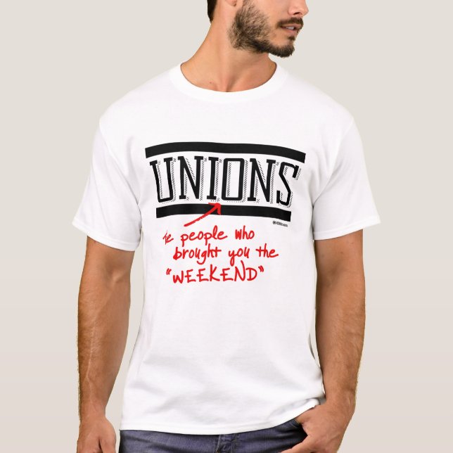 Camiseta Uniões - pessoas que lhe trouxeram o fim de semana (Frente)