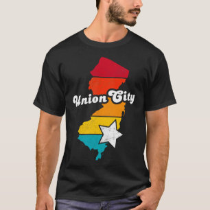 Camiseta Union City em New Jersey Vintage angustiou Souveni
