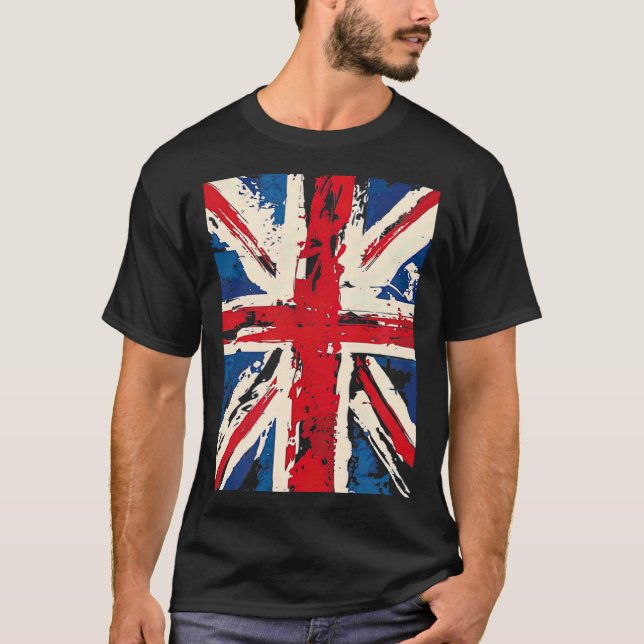Camiseta Union Jack British England United Kingdom Brushed  (Frente)