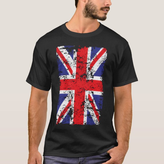 Camiseta Union Jack British Flag Great Britain Novelty fami (Frente)