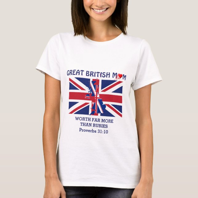 Camiseta Union JACK British Mãe Proverbs 31 (Frente)