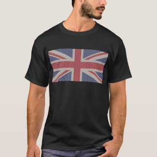 Camiseta Union Jack Flag Fishnet Padrão T-Shirt