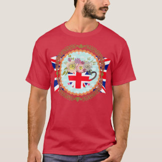 Camiseta Union Jack Flag Para Crianças E Jubilee Teacup Par