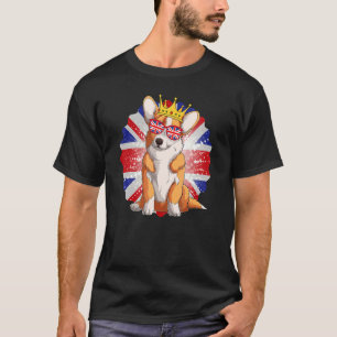 Camiseta Union Jack Idea Para Crianças Com Jubilee Corgi