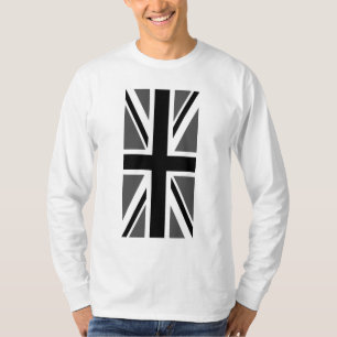 Camiseta Union Jack preto e cinzento
