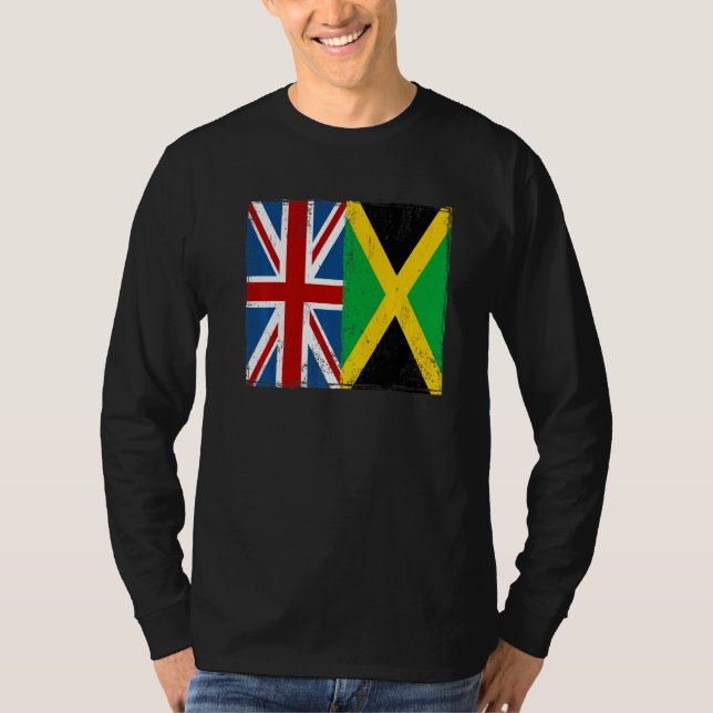 Camiseta Union Jack With Jamaican Flag & British Caribbean (Frente)