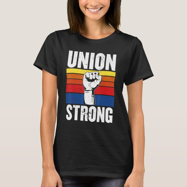 Camiseta Union Strong Labor day  for womenmen Labor day par (Frente)