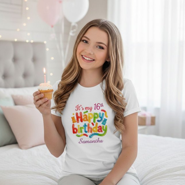 Camiseta Unique 16th Birthday Womens T-Shirts (Criador carregado)