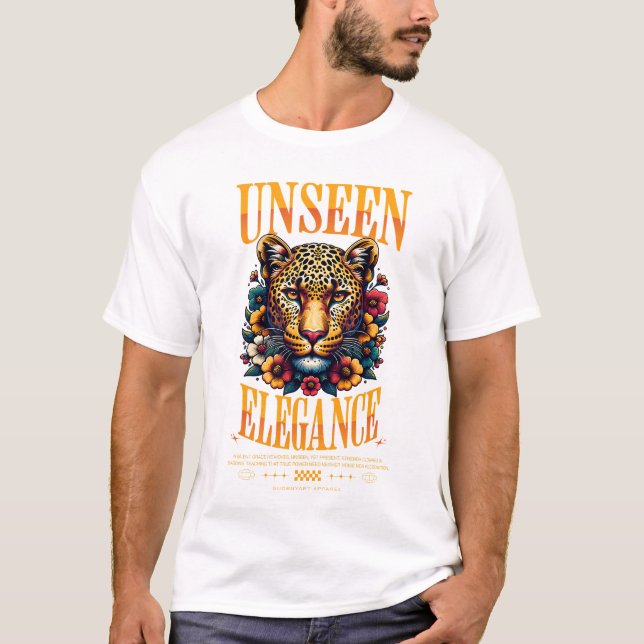 Camiseta Unique Stylish Leophard Elegant Urban Art Design (Frente)