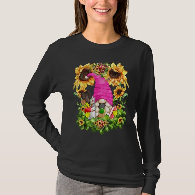 Camiseta Unique Sunflower Mom Gnome Graphic For Women Clean (Frente)
