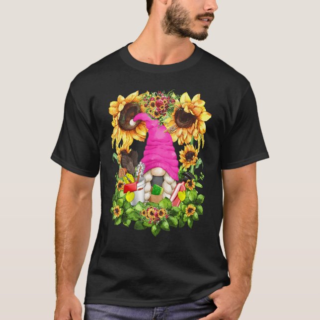 Camiseta Unique Sunflower Mom Gnome Graphic For Women Clean (Frente)