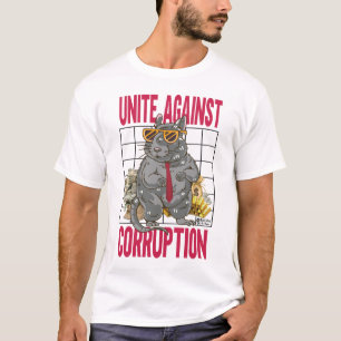 Camiseta Unir contra a corrupção branca