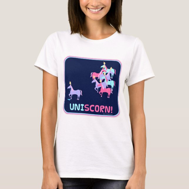 Camiseta Uniscorn Funny Unicorn Bullying Design (Frente)