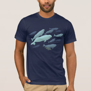 Camiseta Unisex Beluga T-Shirt Cute Whale Art Shirts