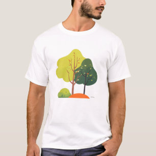 Camiseta Unisex Casual Minimal Nature Tree