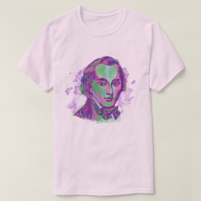 Camiseta Unisex Chopin Aurora Portrait Shirt (Frente do Design)