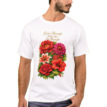 Camiseta Unisex Citação Floral