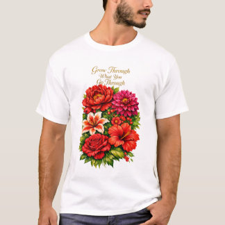Camiseta Unisex Citação Floral
