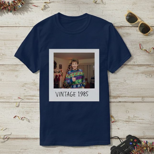 Camiseta Unisex Custom Vintage Photo And Year Shirt  (Criador carregado)