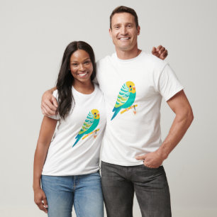 Camiseta Unisex Cute Budget Parakeet Bird Impressão