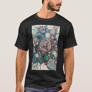 Camiseta Unisex de Arte Neurográfica Abstrata Orgâ