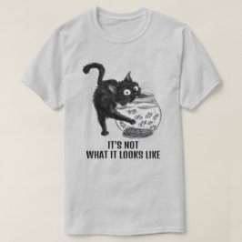 Camiseta Unisex de gato e peixe